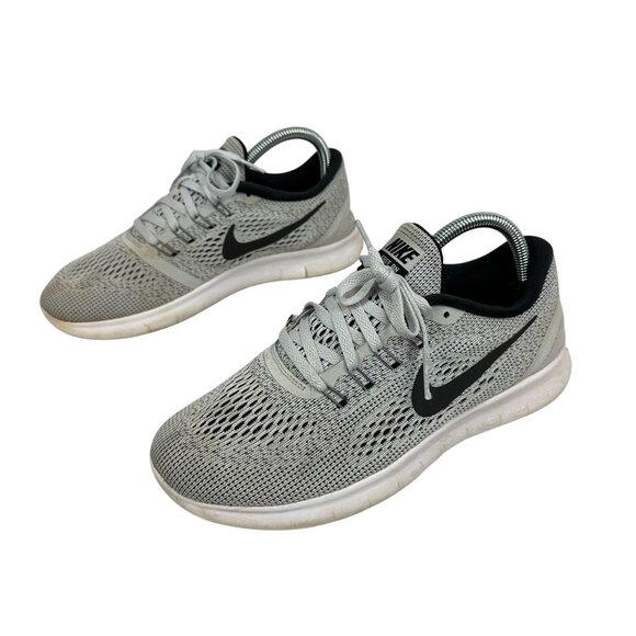 Nike Free RN Running Shoes US 8.5 EU 40 Mesh Gray & Black Lightweight Sneakers - Picture 1 of 10